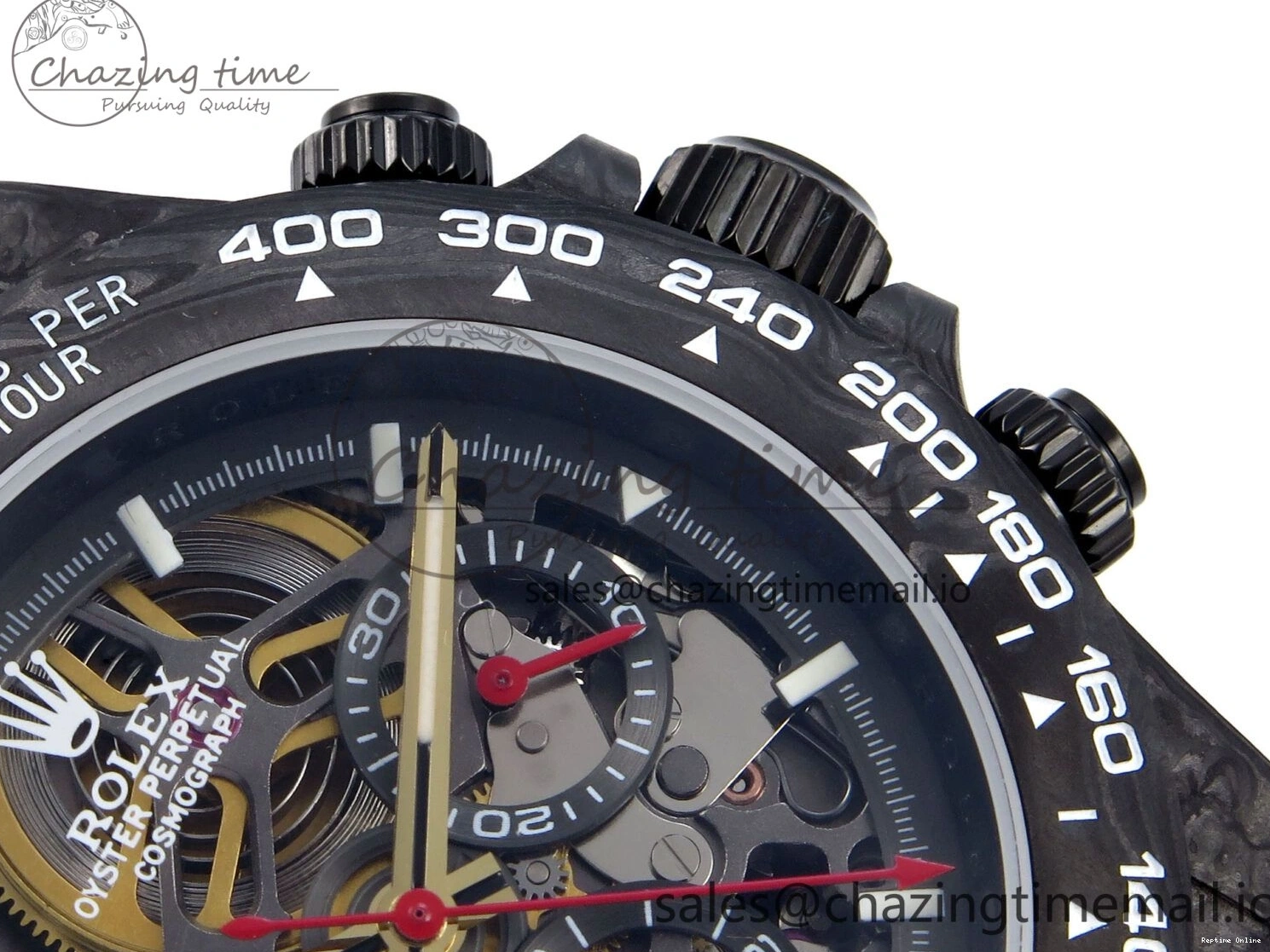 0405 Daytona Diw 40mm N6F 1:1 Best Edition Gray Skeleton Dial Red Nylon Strap DD Original 900